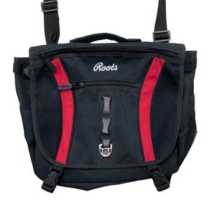 Roots Canada Black/Red Over-the-Shoulder Bag